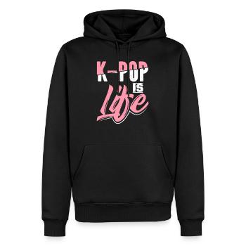K-Pop - Männer Premium Bio Hoodie - Schwarz - Vorne - Nico (187cm)