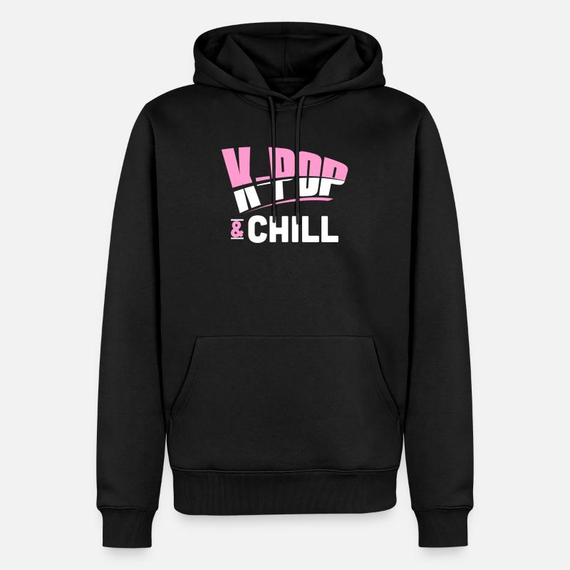 K-Pop - Männer Premium Bio Hoodie - Schwarz