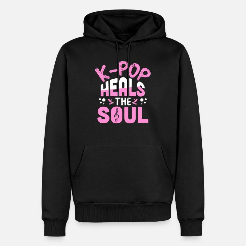 K-Pop - Sweat à capuche Premium bio Homme - noir