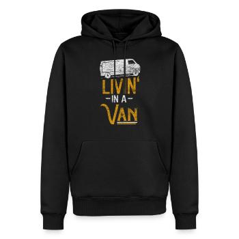 Camper Van - Männer Premium Bio Hoodie - Schwarz - Vorne - Nico (187cm)