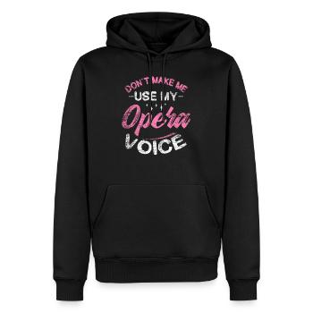 Sängerin - Männer Premium Bio Hoodie - Schwarz - Vorne - Nico (187cm)