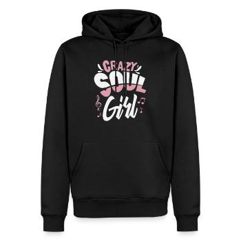 Soul musique fille - Sweat à capuche Premium bio Homme - noir - Devant - Nico (187cm)