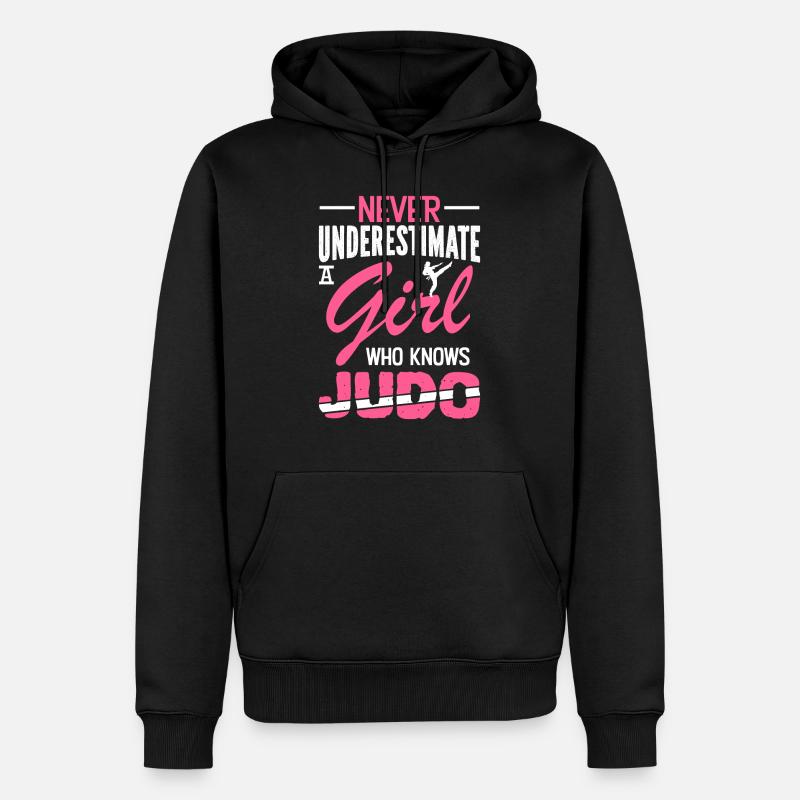 Fille de judo - Sweat à capuche Premium bio Homme - noir