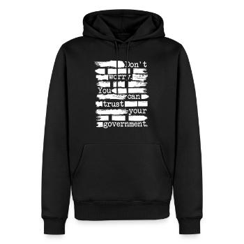 Anarchiste Anarchisme Anarchie Censure blanc - Sweat à capuche Premium bio Homme - noir - Devant - Nico (187cm)