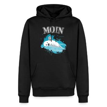 Nordsee Seehund Baby Moin Ostsee - Männer Premium Bio Hoodie - Schwarz - Vorne - Nico (187cm)