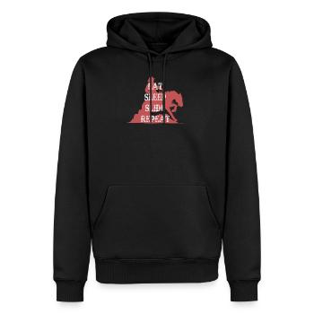 Eat Sleep Slide Repeat Sliding Stop Westernreiten - Männer Premium Bio Hoodie - Schwarz - Vorne - Nico (187cm)