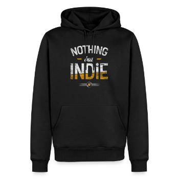 Indie Musik Rock - Männer Premium Bio Hoodie - Schwarz - Vorne - Nico (187cm)