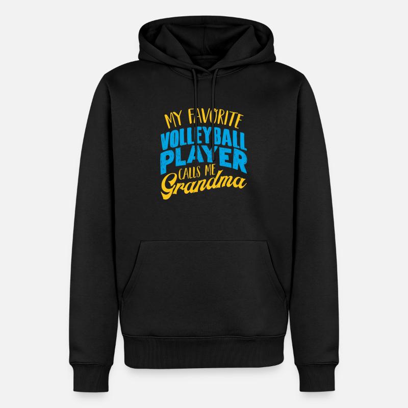 Grand-mère de volley-ball - Sweat à capuche Premium bio Homme - noir