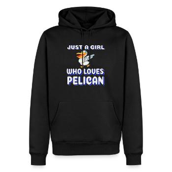 Pelican pelican dance - Sweat à capuche Premium bio Homme - noir - Devant - Nico (187cm)
