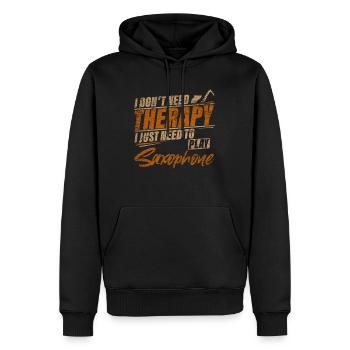 Saxophon - Männer Premium Bio Hoodie - Schwarz - Vorne - Nico (187cm)