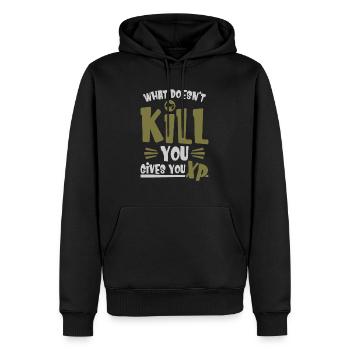 Gaming - Sweat à capuche Premium bio Homme - noir - Devant - Nico (187cm)