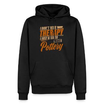 poterie do - Sweat à capuche Premium bio Homme - noir - Devant - Nico (187cm)