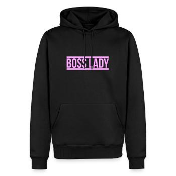 Cadeau de Boss Lady Bossin - Sweat à capuche Premium bio Homme - noir - Devant - Nico (187cm)