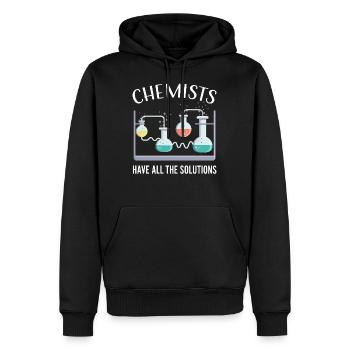 chemistry - Men’s Premium Organic Hoodie - black - Front - Nico (187cm)