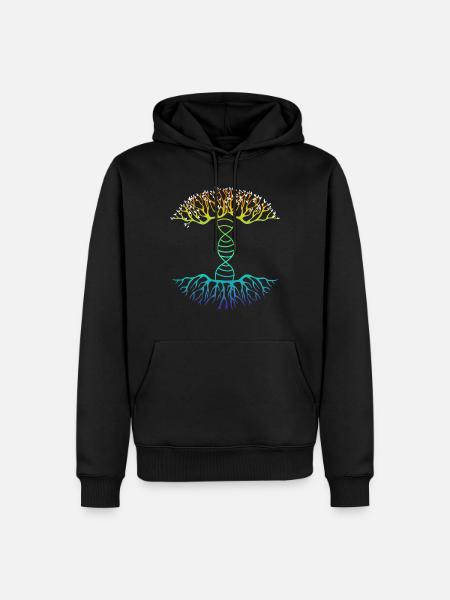 DNA family tree - Men’s Premium Organic Hoodie - black