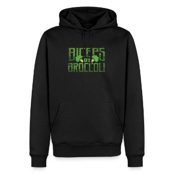 brocoli - Sweat à capuche Premium bio Homme - noir - Devant - Nico (187cm)