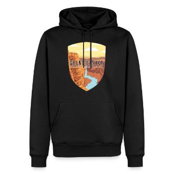 Grand Canyon - Männer Premium Bio Hoodie - Schwarz - Vorne - Nico (187cm)