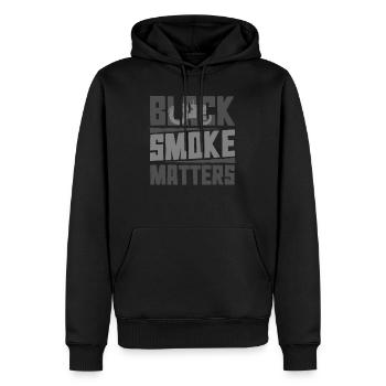 Traktor - Männer Premium Bio Hoodie - Schwarz - Vorne - Nico (187cm)
