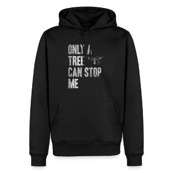 Pilote de drone - Sweat à capuche Premium bio Homme - noir - Devant - Nico (187cm)