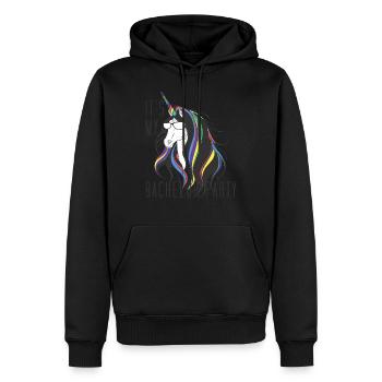 Bachelor Party Unicorn - Männer Premium Bio Hoodie - Schwarz - Vorne - Nico (187cm)