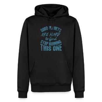 Protection climatique - Sweat à capuche Premium bio Homme - noir - Devant - Nico (187cm)