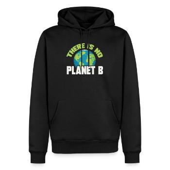 Changement climatique Protection du climat - Sweat à capuche Premium bio Homme - noir - Devant - Nico (187cm)