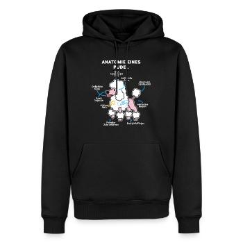 Anatomie Eines Pudel - Männer Premium Bio Hoodie - Schwarz - Vorne - Nico (187cm)
