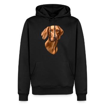 Vizsla Hund - Männer Premium Bio Hoodie - Schwarz - Vorne - Nico (187cm)