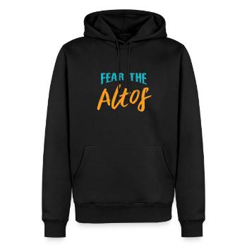 Choriste chanteur alto - Sweat à capuche Premium bio Homme - noir - Devant - Nico (187cm)