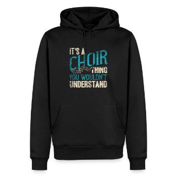 Chor Singen Gospel Sänger - Männer Premium Bio Hoodie - Schwarz - Vorne - Nico (187cm)