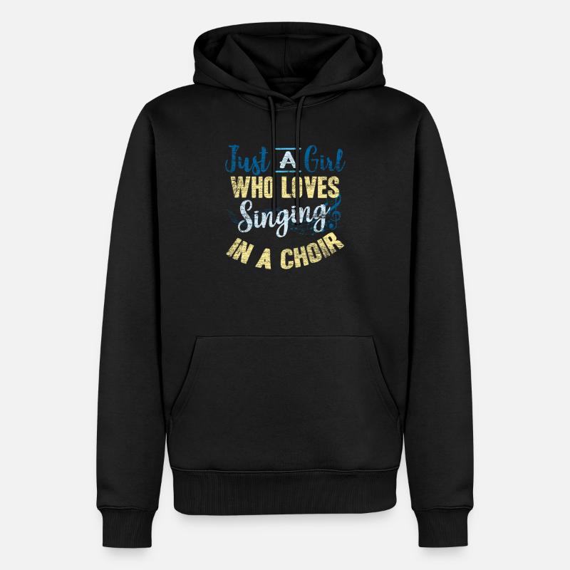 Chor Sängerin - Männer Premium Bio Hoodie - Schwarz
