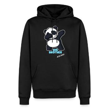 Großer Bruder Dabbing - Männer Premium Bio Hoodie - Schwarz - Vorne - Nico (187cm)