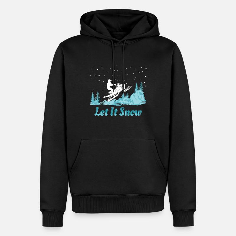 Motoneige Let It Snow - Sweat à capuche Premium bio Homme - noir