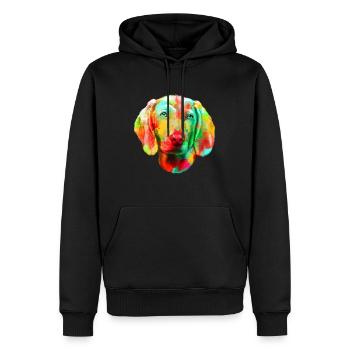 Weimaraner Hund Hunderasse - Männer Premium Bio Hoodie - Schwarz - Vorne - Nico (187cm)