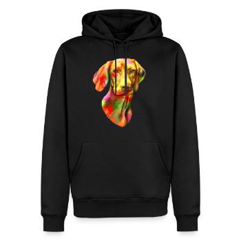 Cadeau de race de chien chien Vizsla - Sweat à capuche Premium bio Homme - noir - Devant - Nico (187cm)