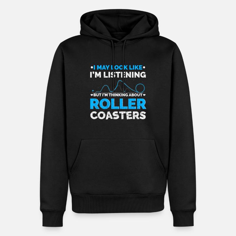 Achterbahn - Männer Premium Bio Hoodie - Schwarz