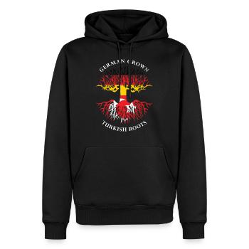 Turkey roots Germany grew up - Men’s Premium Organic Hoodie - black - Front - Nico (187cm)