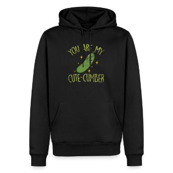 Gurke - Männer Premium Bio Hoodie - Schwarz - Vorne - Nico (187cm)