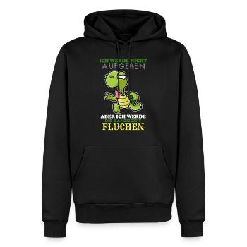 Lahme Schildkröte Fitness Lustig - Männer Premium Bio Hoodie - Schwarz - Vorne - Nico (187cm)