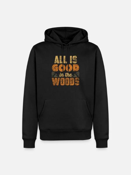 Forest - Men’s Premium Organic Hoodie - black