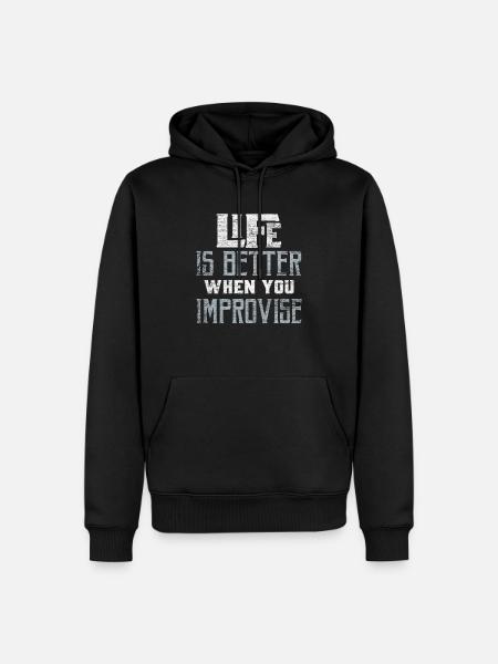 Improvise Improv - Men’s Premium Organic Hoodie - black