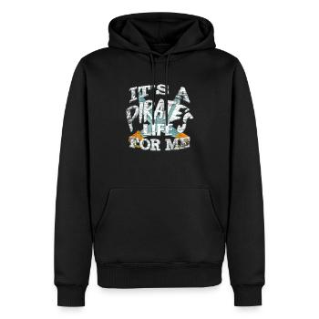 pirate - Sweat à capuche Premium bio Homme - noir - Devant - Nico (187cm)