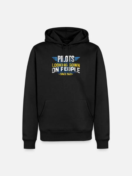 pilot - Men’s Premium Organic Hoodie - black