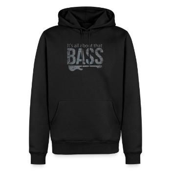 Bass Gitarre - Männer Premium Bio Hoodie - Schwarz - Vorne - Nico (187cm)