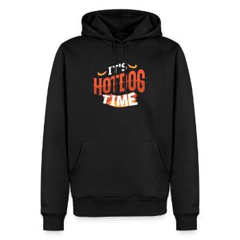 Hot dog - Sweat à capuche Premium bio Homme - noir - Devant - Nico (187cm)