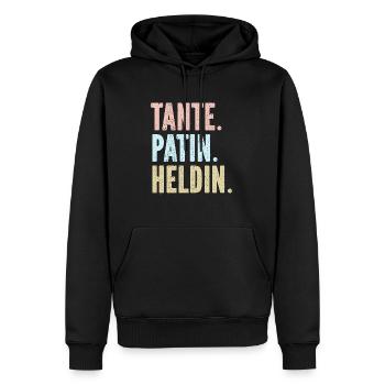 Tante Patin Heldin - Männer Premium Bio Hoodie - Schwarz - Vorne - Nico (187cm)