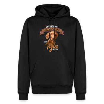 Vizsla Hund Hunderasse Geschenk - Männer Premium Bio Hoodie - Schwarz - Vorne - Nico (187cm)