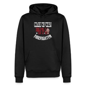 Feuerwehr Papa - Männer Premium Bio Hoodie - Schwarz - Vorne - Nico (187cm)
