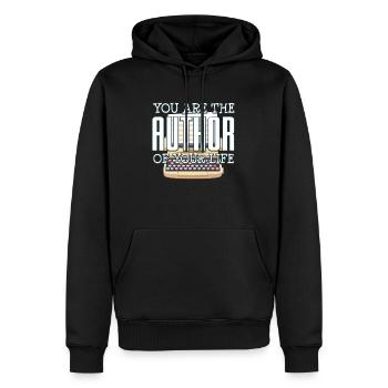 auteur - Sweat à capuche Premium bio Homme - noir - Devant - Nico (187cm)