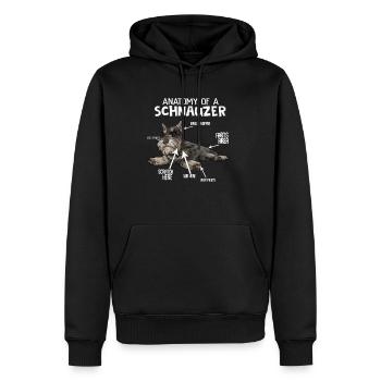 Schnauzer Riesenschnauzer Hund - Männer Premium Bio Hoodie - Schwarz - Vorne - Nico (187cm)